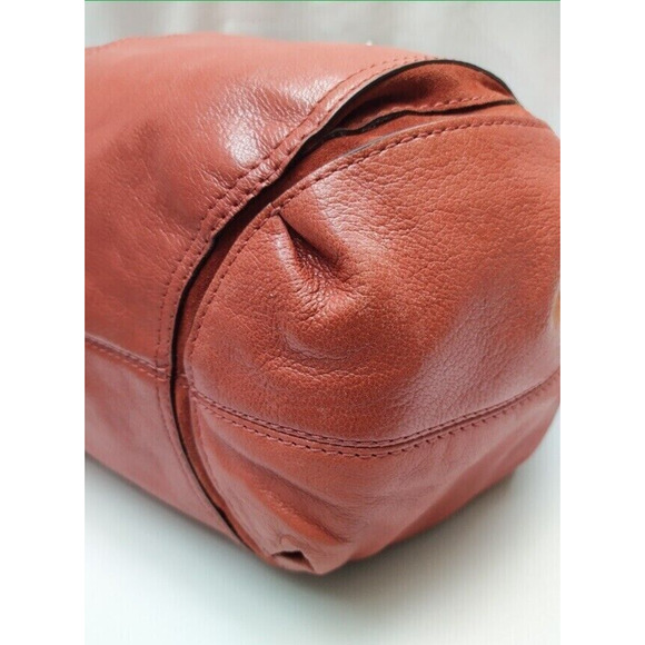 Coach Chelsea Flagship Curry Orange Leather Turnlock Pockets Shoulder Bag - $798 - Picture 9 of 14